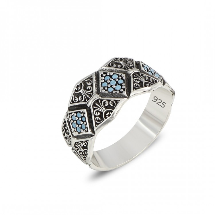 Kalem İşçilikli 925 Ayar Erkek Gümüş Yüzük