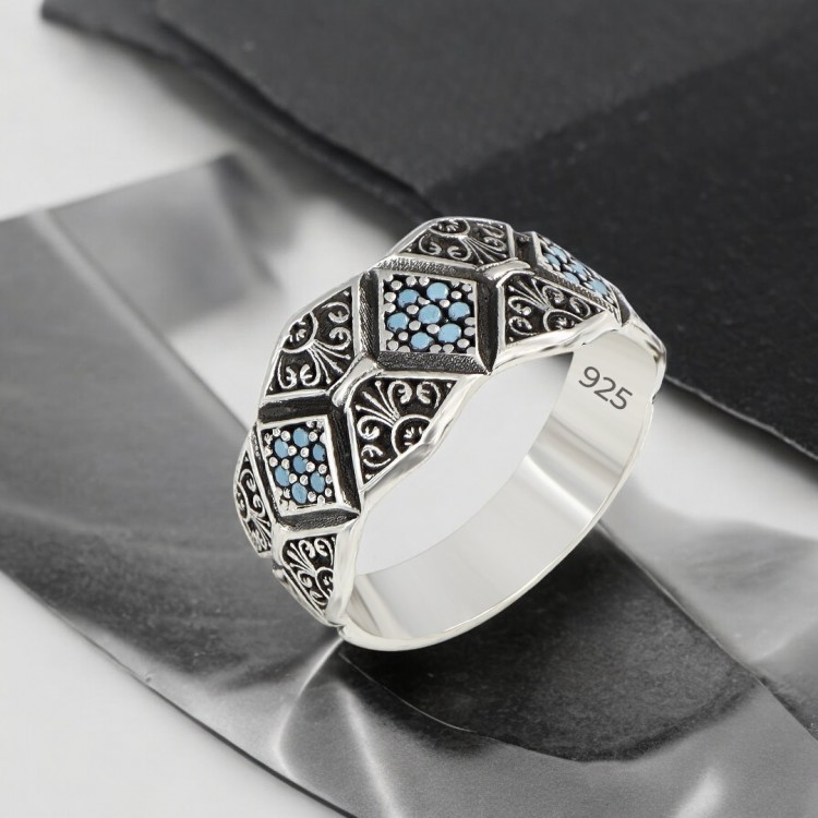 Kalem İşçilikli 925 Ayar Erkek Gümüş Yüzük Kalem İşçilikli 925 Ayar Erkek Gümüş Yüzük