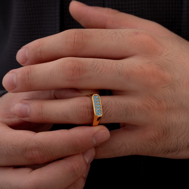 Rodyum Kaplamalı Model 925 Ayar Erkek Gümüş Yüzük Rodyum Kaplamalı Model 925 Ayar Erkek Gümüş Yüzük