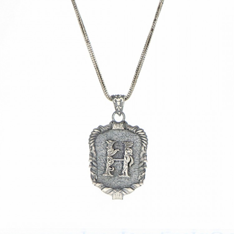 Kişiye Özel Harf Detaylı 925 Ayar Gümüş Kolye