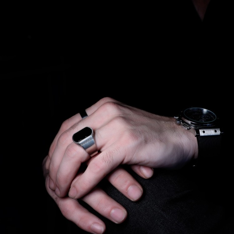 Oniks Taşlı Eskitme Model Erkek Gümüş Yüzük