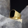Altın Kaplama Oniks Taşlı Erkek Gümüş Yüzük Altın Kaplama Oniks Taşlı Erkek Gümüş Yüzük