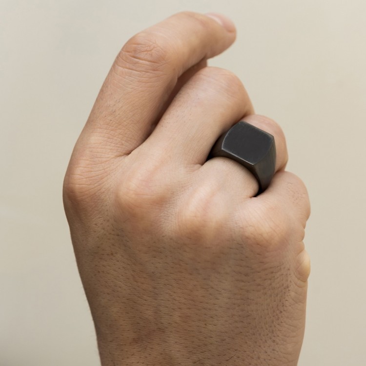 Rodyum Kaplamalı Erkek Gümüş Yüzük