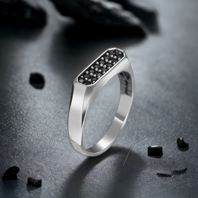 Zirkon Taşlı 925 Ayar Erkek Gümüş Yüzük