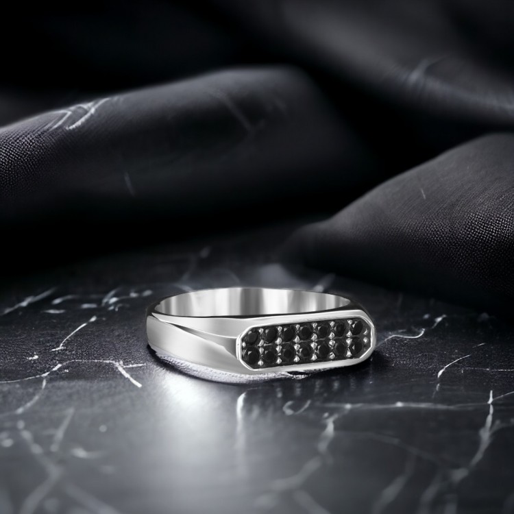 Zirkon Taşlı 925 Ayar Erkek Gümüş Yüzük