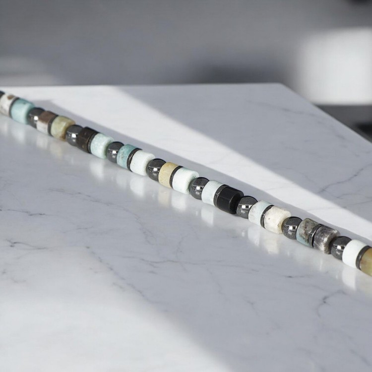 Amazonit Taşlı Erkek Gümüş Bileklik Amazonit Taşlı Erkek Gümüş Bileklik