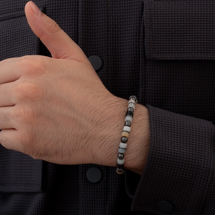 Amazonit Taşlı Erkek Gümüş Bileklik Amazonit Taşlı Erkek Gümüş Bileklik